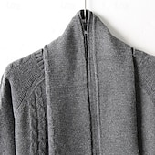 economico maglione pullover da uomo-Per uomo Pullover Maglione Maglione lavorato a maglia A coste Maglia Standard Lavorato a maglia Liscio Girocollo Di tendenza Essenziale Da tutti i giorni Appuntamento Abbigliamento Autunno inverno