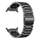 cheap Samsung Watch Bands-Watch Band for Samsung Galaxy Watch Ultra 47mm Stainless Steel Replacement  Strap Men Vintage Business Band Wristband