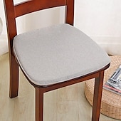 abordables Couverture de chaise de salle à manger-Coussin de chaise coussin de siège de chaise de salle à manger coussin de chaise en mousse à mémoire de forme antidérapant avec attaches dossier en caoutchouc antidérapant housse de siège en forme de