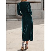 voordelige Jurken-Elegant Jurken Effen Kleur Dames Halloween Carnaval Maskerade Feest / Uitgaan Volwassenen Kleding