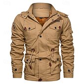 abordables Forros &amp; Chaquetas 3 en 1-Hombre Chaqueta Softshell Chaqueta para senderismo Invierno Al aire libre Forro Polar Templado Chaqueta cortavientos Viaje Negro Verde Ejército Caqui