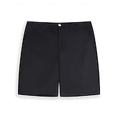 abordables Classique-Homme Shorts Shorts en Lin Robe Short Shorts d&#039;été Fermeture éclair Avec Poches Boutons Uni Confort Doux Extérieur Quotidien Sortir Mode Occasionnel Noir Blanche