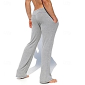 baratos Calças Desportivas-Homens Calças Esportivas Calças Calça casual Calças de malha Com Cordão Cintura elástica Tecido Conforto Macio Comprimento total Ioga Diário Ginásio Esportes Roupa Esportiva Cinza Claro Cinzento