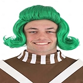 billige Filmkarakter parykker-willy wonka voksen oompa loompa parykk karneval cosplay party parykker st.patrick&#039;s day parykker