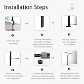 economico Lampade da scrivania-lampada da scrivania a doppia testa a led 24w lampade da tavolo a doppio braccio oscillante per architetto più luminose per banco di lavoro, monitor, lettura domestica, uffici, camere da letto e dormitori