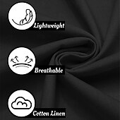 preiswerte Urlaub-Herren Hemd leinenhemd Hemd mit Stehkragen Sommerhemd Strandbekleidung Knopfhemd Glatt Urlaub Curise Schwarz Weiß Blau Langarm Stehkragen Frühling Sommer Bekleidung Doppelreihiger Verschluss
