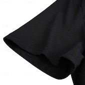 baratos Camiseta gráfica masculina-Homens Letra Pistola Camiseta T-shirt Algodão Manga Curta Gráfico Camisa Preto Branco Vinho Camiseta confortável Esportes Feriado Roupas de estilistas