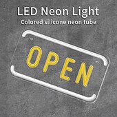 preiswerte Neon-LED-Beleuchtung-Neonschild „Open“ von LED, Neonschild „Open“ für Unternehmen, Wandleuchte, Kunstdekor, neuartige Neonlampen für die Nacht, Stromversorgung über USB-Kabel, für Bars, Geschäfte, Cafés, Hotels,