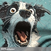  Herren Hund Lustig T Shirt Langarm T-Shirt 3D-Druck Rundhalsausschnitt Hemd Designer Retro Vintage Straße Lässig Täglich Wasserblau Blau Sommer Frühling Herbst Bekleidung S M L XL XXL XXXL