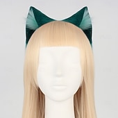 economico Accessori per acconciature-donne ragazze lolita peluche ornamenti per capelli orecchie di gatto animale fascia festa di carnevale cerchietti per capelli anime lupo orecchio cosplay oggetti di scena fantasiosi