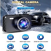 Недорогие Видеорегистраторы для авто-T675+ 1080p Новый дизайн / HD / с задней камерой Автомобильный видеорегистратор 170° Широкий угол 3 дюймовый IPS Капюшон с Ночное видение / G-Sensor / Режим парковки Автомобильный рекордер