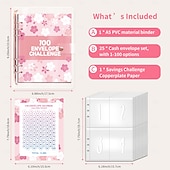 Χαμηλού Κόστους Notebooks &amp; Planners-Κιτ κλασέρ πρόκλησης εξοικονόμησης χρημάτων με 100 φακέλους  &amp; ιχνηλάτης βιβλίο πρόκληση εξοικονόμησης χρημάτων βιβλίο προϋπολογισμού σχεδιασμού για τον προϋπολογισμό
