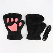 baratos Acessórios de penteados-Conjunto de máscara e cauda Therian para meninas, fantasia de cosplay fofa para baile de máscaras, aniversário