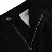 voordelige Chinos-Voor heren Broek Chinese Chino broek Vrijetijdsbroek Voorvak Effen Comfort Ademend Casual Dagelijks Feestdagen Modieus Basic Pompoen Zwart