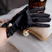 baratos Acessórios e mais-Elegante Anos 50 Luvas Mulheres Dia Das Bruxas Carnaval Casamento Traje de festa para noite Baile de Formatura Adulto Luvas
