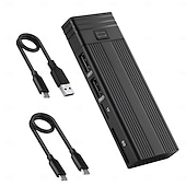 levne Doplňky k počítačům-m.2 nvme ssd adaptér s duální čtečkou karet USB 3.1/3.2  &amp; pouzdro na převodník hub usb typ c