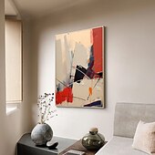billiga Landskapsmålningar-handmålad oljemålning beige guldmålning brun wabi sabi konstverk texturerad oljemålning beige oljemålning brun abstrakt oljemålning canvaskonst modern horisontell dekor konst