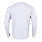 preiswerte T-Shirt mit Waffelstrick-Herren Waffelhemd T Shirt T-Shirt Langarmshirt Langarm Rundhalsausschnitt Frühling &amp; Herbst Einfach Mode Designer Basic Urlaub Straße Ausgehen Schwarz Weiß Blau Top T-Shirt für Herren