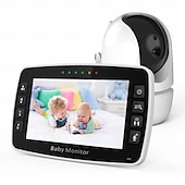cheap Baby Monitors-4.3 Inch Video Baby Monitor With Camera PTZ Zoom Babyphone Cam Security Protection Surveillance Cameras