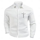 economico camicia da uomo con bottoni-Per uomo Camicia a nido d&#039;ape Camicia Estiva Camicia casual Camicia a maglia a nido d&#039;ape Bianco Verde chiaro Rosa Grigio scuro Albicocca Manica Lunga Testurizzato Moda Collo ripiegato Vacanza Ferie