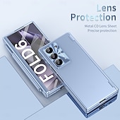 Недорогие Чехлы для Samsung-Чехол для телефона для Samsung Galaxy Z Fold 6 Z Fold 5 Z Fold 4 Z Fold 3 Задняя крышка с защитой экрана Магнитный Полноразмерный защитный Ретро броня PC