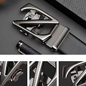 Χαμηλού Κόστους Ανδρικές ζώνες-Ανδρικά Ζώνη Αυτόματη πόρπη Γρήγορη απελευθέρωση PU Κράμα Ανθεκτικό Προσαρμόσιμη Σκέτο Ασημί Μαύρο ΕΞΩΤΕΡΙΚΟΥ ΧΩΡΟΥ Καθημερινά Ζώνη μέσης