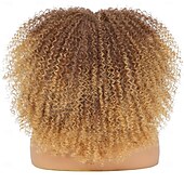 baratos Perucas de Carnaval-peruca cacheada com franja perucas afro cacheadas para mulheres negras peruca afro crespa fibra sintética sem cola peruca longa cacheada cheia e fofa para mulheres da moda