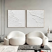 preiswerte Landschaftsgemälde-handgemachtes 3D-Ölgemälde auf Leinwand, groß, handgemalt, abstrakt, strukturiert, mit Palettenmesser, Boho-Ölgemälde, Wandkunst, individuelles zeitgenössisches minimalistisches Kunstwerk für