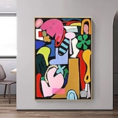 preiswerte Berühmte Meisterwerke-Ölgemälde im Picasso-Stil, handgefertigt, abstraktes Picasso-Porträtgemälde, Wandgemälde, Figurenölgemälde, handgefertigt, signiertes abstraktes Figurenölgemälde auf Leinwand für die Wanddekoration