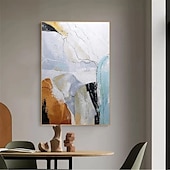 preiswerte Stillleben-Gemälde-Ölgemälde handgemachtes beiges Wabi Sabi Ölgemälde handgemalte Wandkunst buntes beiges abstraktes Gemälde großes minimalistisches Wandkunst beige strukturiertes Leinwandgemälde neutrales