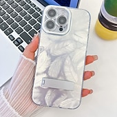 abordables Coques iPhone-téléphone Coque Pour iPhone 16 Pro Max Plus iPhone 15 14 Pro Max Plus iPhone 13 Pro Max Coque Arriere Avec Support Protecteur d&#039;objectif de caméra Antichoc Placage PC
