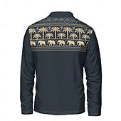 baratos Moletons 3D masculinos-Homens Floral Moletons Moletom com zíper Manga Longa Moletom Colarinho Chinês Diário Casual Vintage retrô Impressão 3D Férias Para Noite Streetwear Imprimir Primavera &amp; Outono