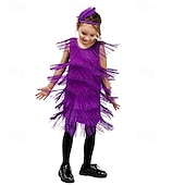 cheap Dresses-Retro Vintage Roaring 20s 1920s Flapper Dress Dress Wedding Guest Tassel Fringe Girls&#039; Carnival Masquerade Performance Party / Evening Wedding Reception Kid&#039;s Dress Homecoming Dresses