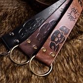 preiswerte Herren-Gürtel-Herren Gürtel Hüftgurt Schwarz Braun PU Aleación Retro Einstellbar Totenkopf Motiv Kürbis Halloween Täglich