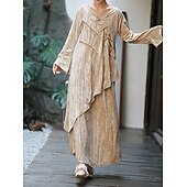 preiswerte Kleider-Retro Vintage Mittelalterlich Kleid Einfarbig Damen Maskerade Party / Abend Erwachsene Kleid