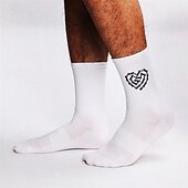 billiga Cykelstrumpor-unisex strumpor kompressionsstrumpor cykelstrumpor sportstrumpor atletiska strumpor camping / vandring utomhus träning cykling / cykel cykel / cykling varm halkfri stretchig 1 par