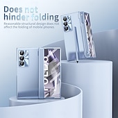 Недорогие Чехлы для Samsung-Чехол для телефона для Samsung Galaxy Z Fold 6 Z Fold 5 Z Fold 4 Z Fold 3 Задняя крышка с защитой экрана Магнитный Полноразмерный защитный Ретро броня PC