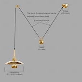abordables Suspension-Lampe suspendue à LED blanc chaud 30/40/50 cm lustre à branches à poulie industrielle avec lampe à fil rétractable de style campagnard rétro réglable pour éclairage intérieur et éclairage de plafond