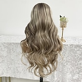 economico Parrucche lace front capelli veri-Capelli umani di Remy 13x6 Pizzo Frontale 13x4 Pizzo Frontale Frontale in pizzo 4x4 Parrucca Parte laterale Parte di mezzo Parte libera Brasiliano Ondulato naturale Ondulato Grigio scuro Multicolore