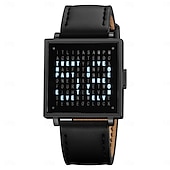 cheap Digital Watches-SKMEI Men Digital Watch Fashion Casual Wristwatch Calendar Waterproof Decoration Steel Leather Watch