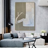 preiswerte Landschaftsgemälde-großes abstraktes graues Gemälde handgemachtes abstraktes Ölgemälde handgemalt beige Gemälde handgemachtes Wabi Sabi Kunstwerk Ölgemälde strukturiertes Ölgemälde beige Ölgemälde modernes Dekor