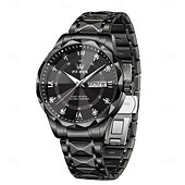 voordelige Quartz-horloges-OLEVS Heren Quartz horloges Minimalistisch Modieus Zakelijk Polshorloge Lichtgevend Kalender Datum Week WATERDICHT Teräs Horloge