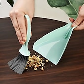 abordables Les fournitures de nettoyage-mini balai &amp;Ensemble pelle à poussière – brosse de nettoyage de bureau pour clavier, tiroirs, coins &amp;petits espaces, outil de nettoyage ménager