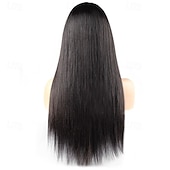 cheap Human Hair Lace Front Wigs-Ishow 6x6 Human Hair Lace Frontal Wig Transparent Straight Human Hair 180% Density