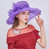 cheap Fascinators &amp; Hats-1950s Retro Vintage Derby Hat Church Hat Kentucky Derby Hat Gentlewoman Noblewoman Women's Valentine's Day Derby Ascot Horse Racing Festival Adults' Hat Spring &amp; Summer