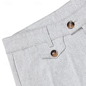 levne Kalhoty chinos-Pánské Oblekové Kalhoty Kalhoty chinos Knoflíky Kapsy Bez vzoru Pohodlné Formální Párty Práce Módní Klasický styl Černá Fialová Lehce elastické