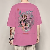 cheap Cartoon &amp; Movie Character Graphic-Princess Mononoke Mononoke Hime T-shirt Cartoon Manga Anime Graphic For Couple&#039;s Men&#039;s Women&#039;s Adults&#039; Hot Stamping