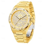 economico Orologi meccanici-Orologio Meccanico OLEVS da Uomo Orologio alla Moda Creativo Minimalista Affari Automatico a Carica Automatica Luminoso Calendario Data Settimana Orologio in Acciaio