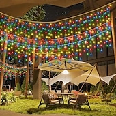 זול מוצרים עם חיבור לחשמל-led נטיפי מחרוזת אורות חג המולד חג המולד תאורת וילון 3.5m 5m 216leds לחג המולד שנה חדשה חלון חג המולד מסיבת חג חג המולד קישוט צבעוני ac220v 230v 240v eu plug