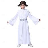 お買い得  子供用コスチューム-レイア姫 カーニバルコスチューム コスプレウィッグ コスチューム 子供用 着飾る パーティー マスカレード 簡単なカーニバルコスチューム